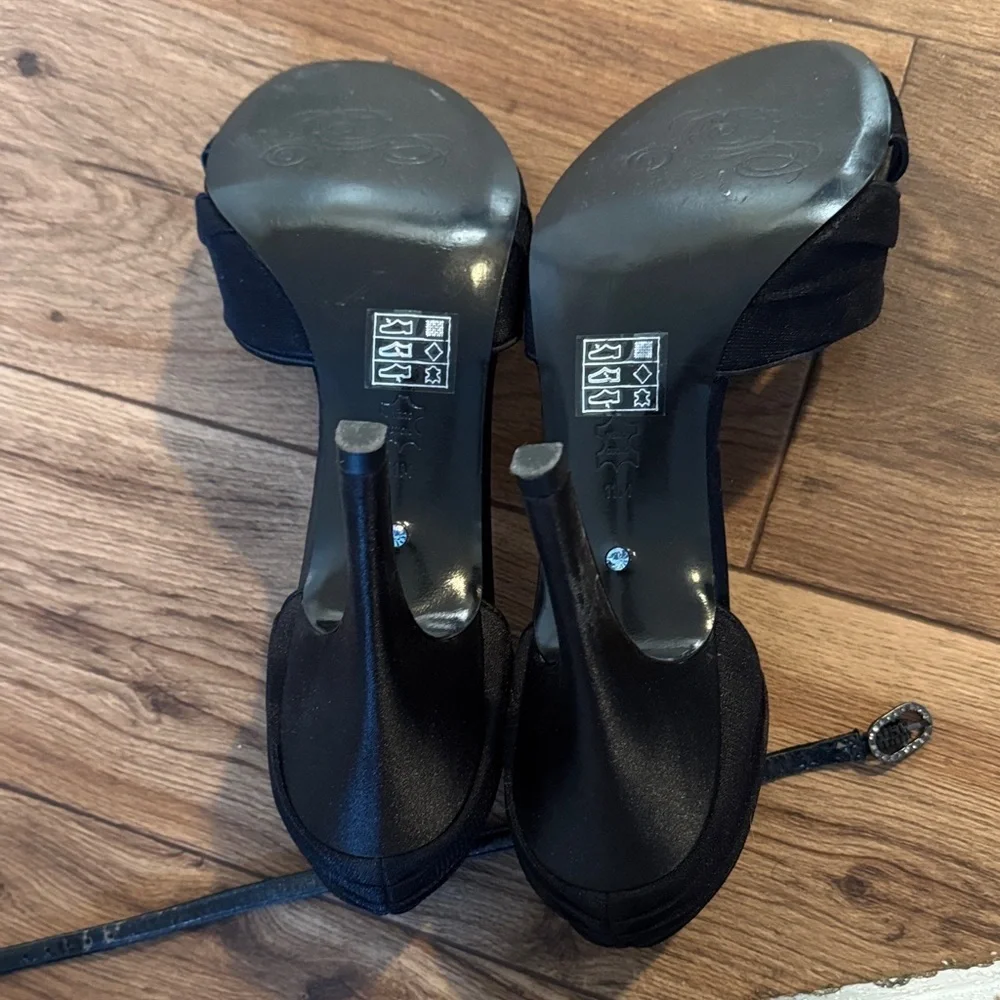 Disney Black Heels with Bow Accent